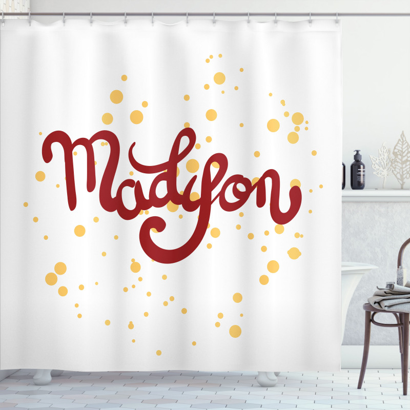 Cursive Alphabet Design Shower Curtain