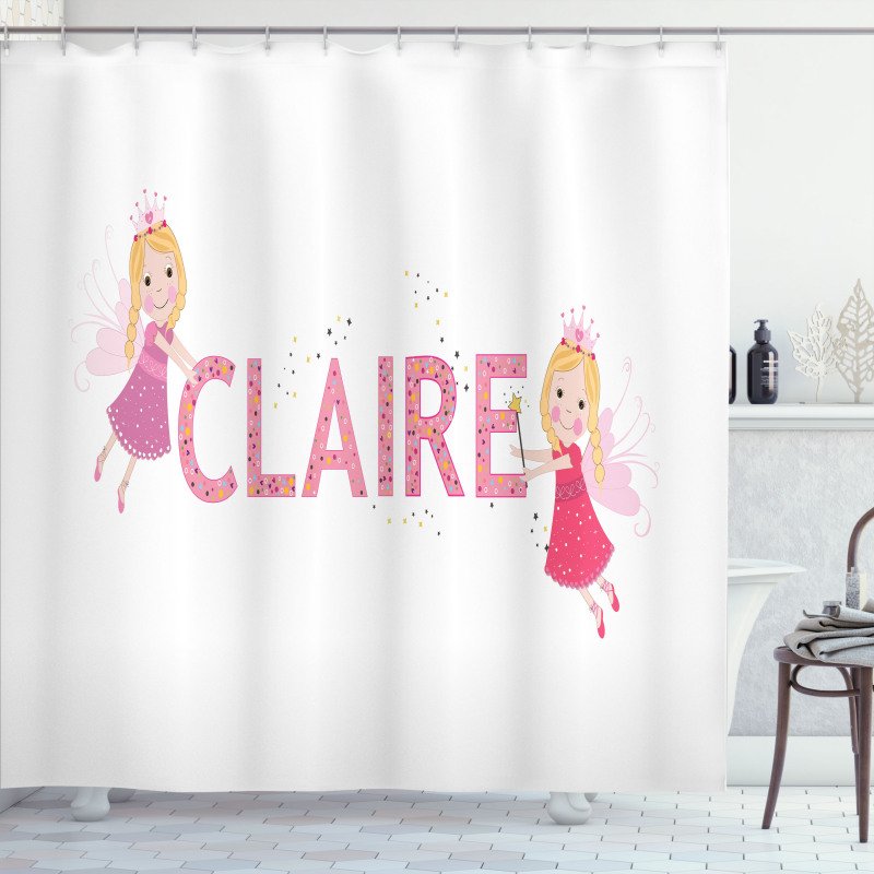Fairy Tale Girl Name Shower Curtain