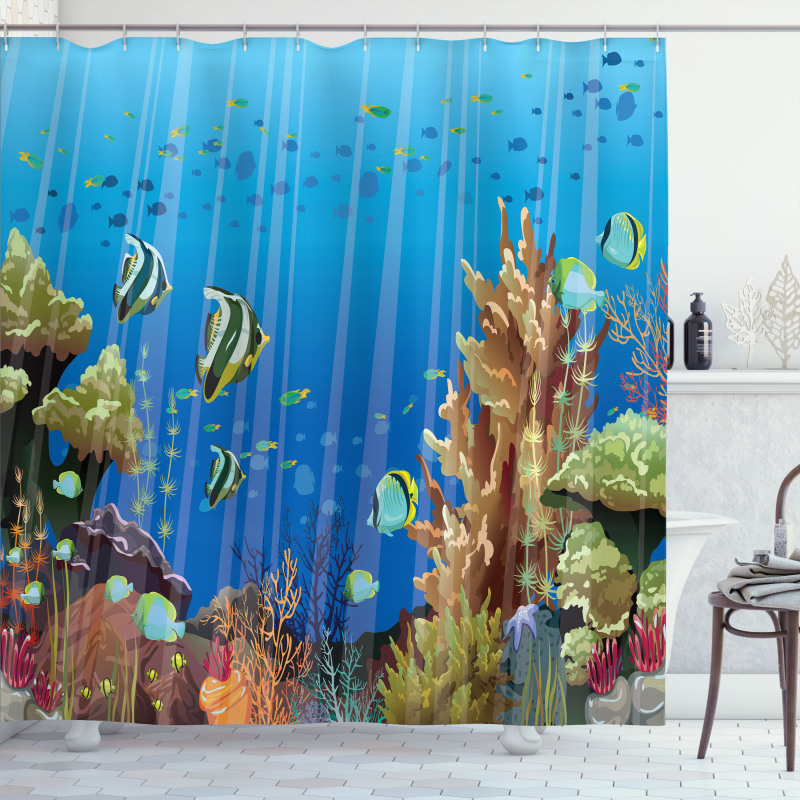 Underwater World Exotic Shower Curtain