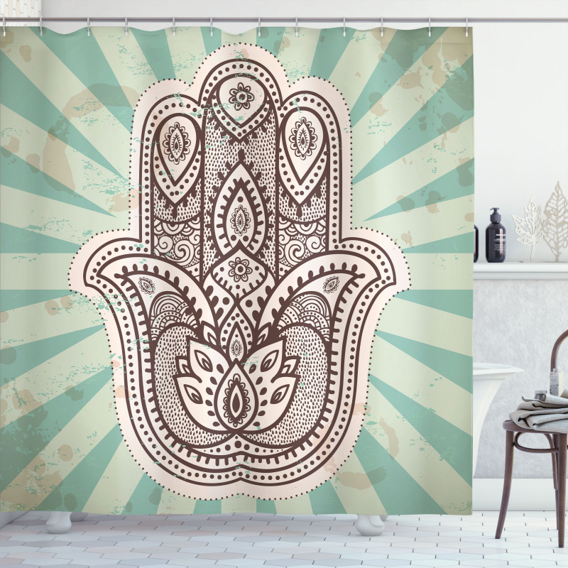 Middle Eastern Hand Shower Curtain