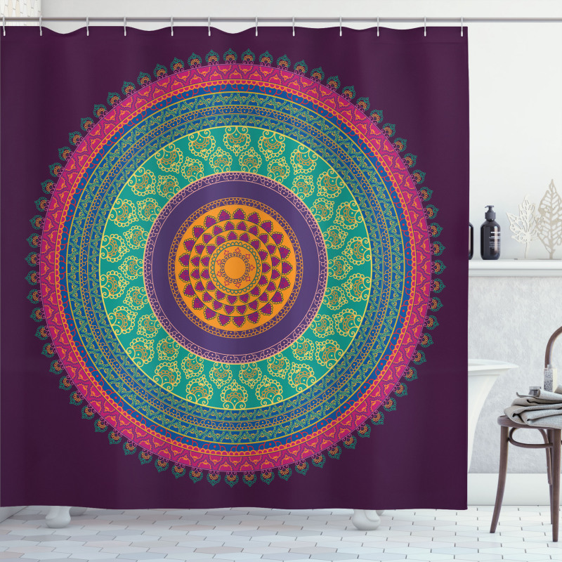Curls and Petals Oriental Shower Curtain