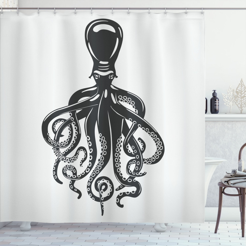 Contemporary Sea Animal Shower Curtain