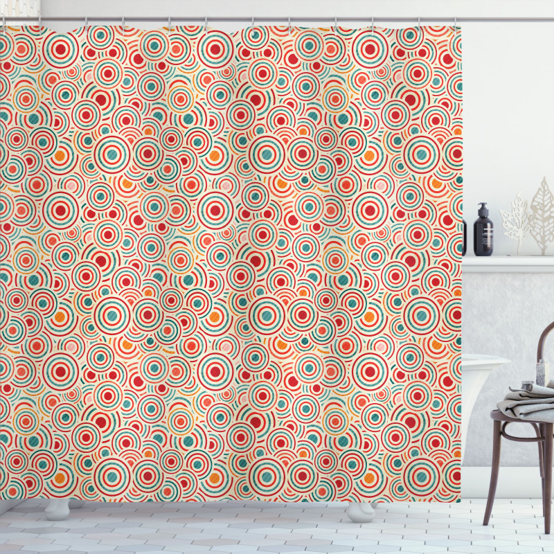 Bullseye Circles Shower Curtain