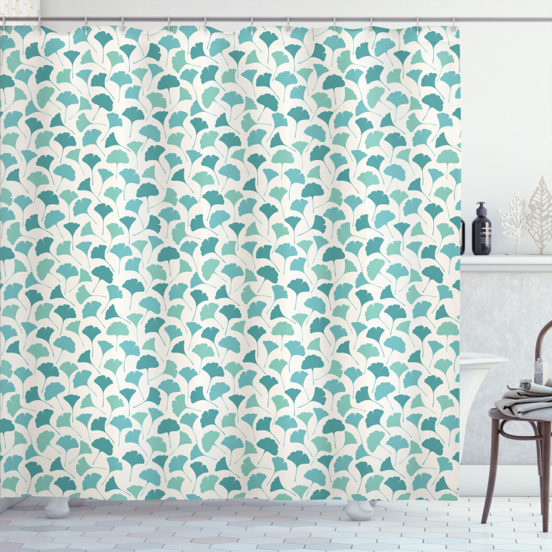 Pastel Ginkgo Leaves Shower Curtain