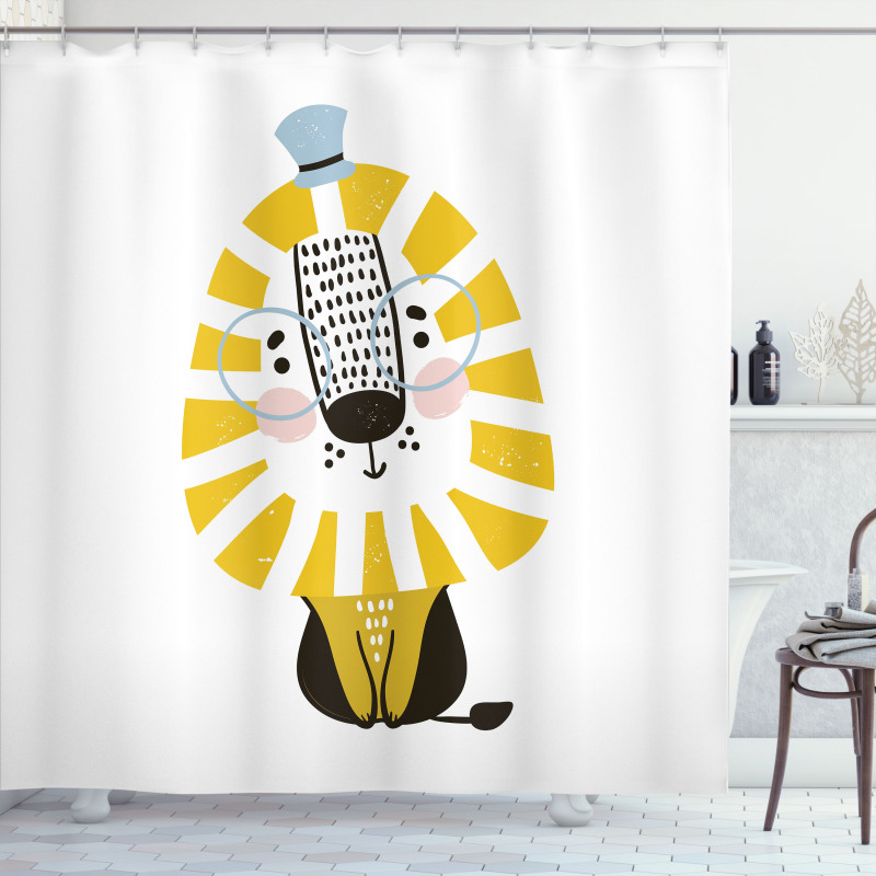 Cartoon Jungle Animal Shower Curtain