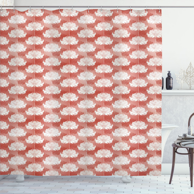 Abstract Baroque Floral Shower Curtain