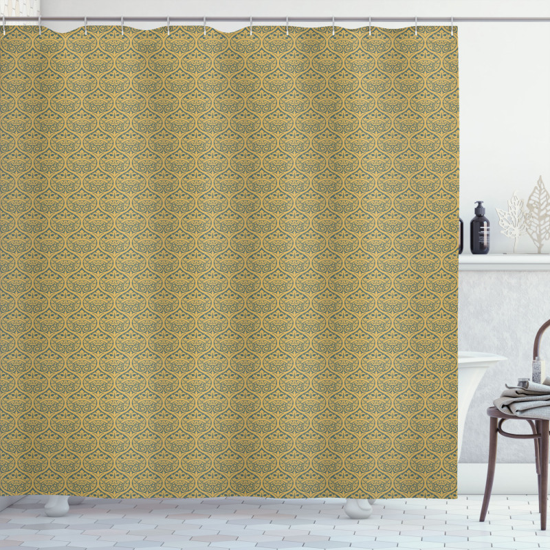 Curves and Flowers Shower Curtain