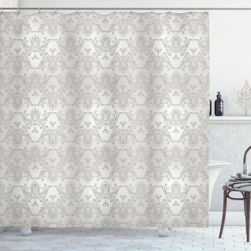 Vintage Damask Flowers Shower Curtain