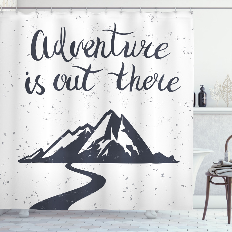 Mountain and Road Shower Curtain