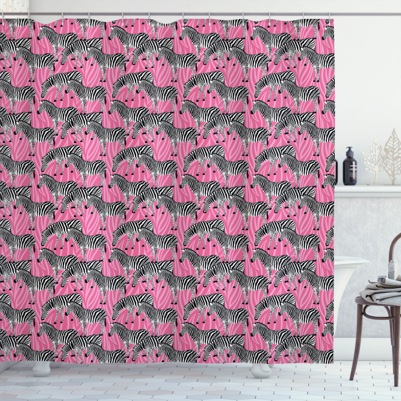 Wild Animals Pastel Shower Curtain