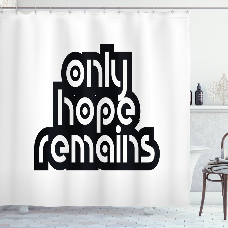 Motivational Retro Typography Shower Curtain