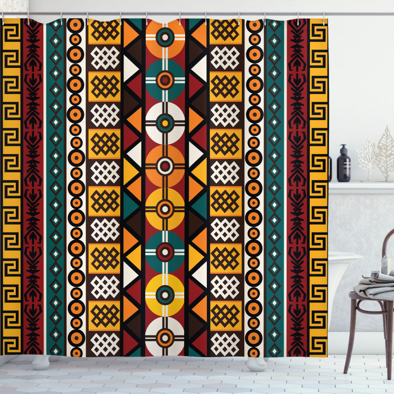 Primitive Borders Shower Curtain