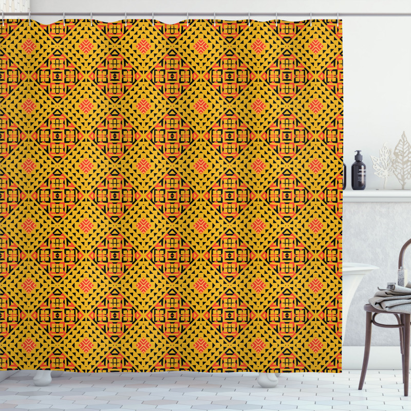 Warm Tones Tribal Shower Curtain