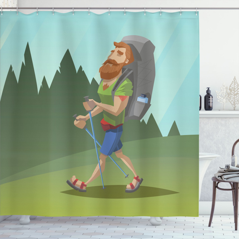 Outdoor Activity Hike Shower Curtain