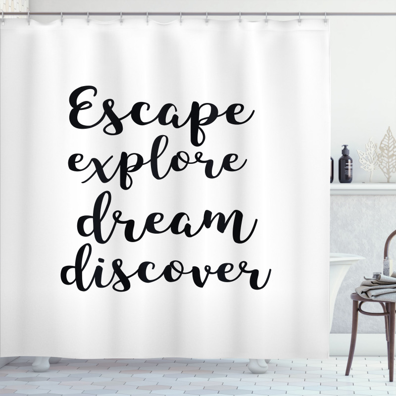 Brush Calligraphy Dream Shower Curtain