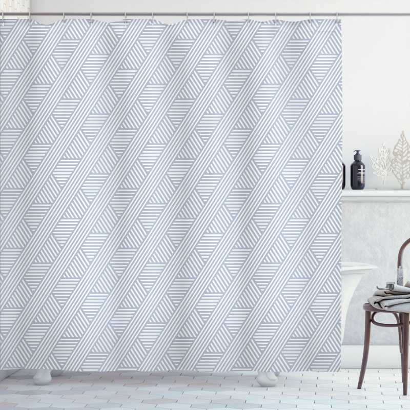 Diagonal Lines Pattern Shower Curtain