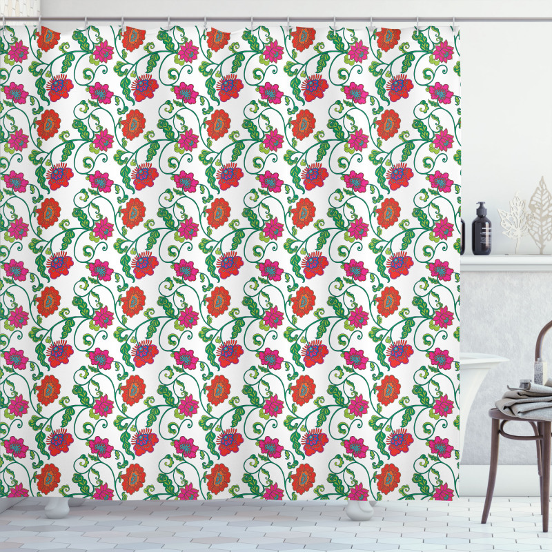 Romantic Spring Petals Shower Curtain