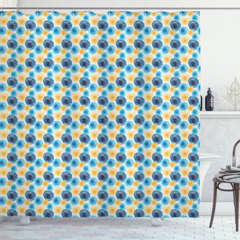 Sketch Circles Shower Curtain