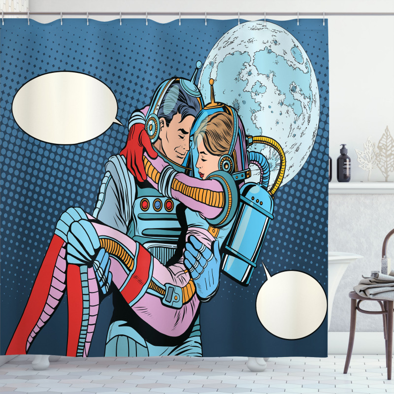 Astronaut Couple Love Shower Curtain