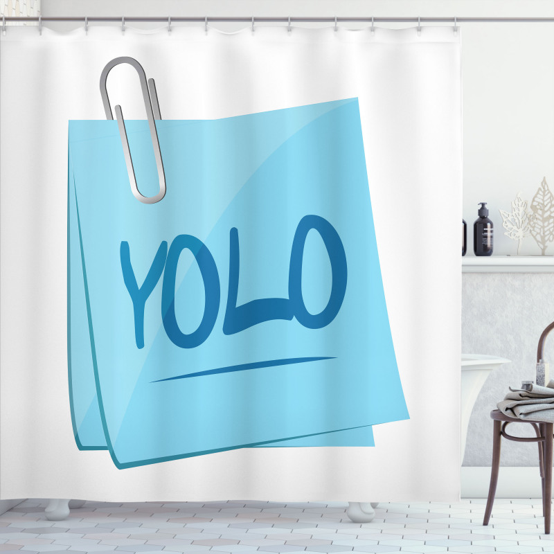 Modern Slogan Abbreviation Shower Curtain