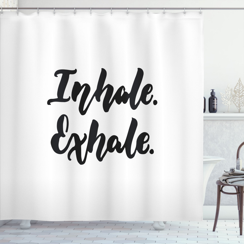 Brush Ink Words Shower Curtain