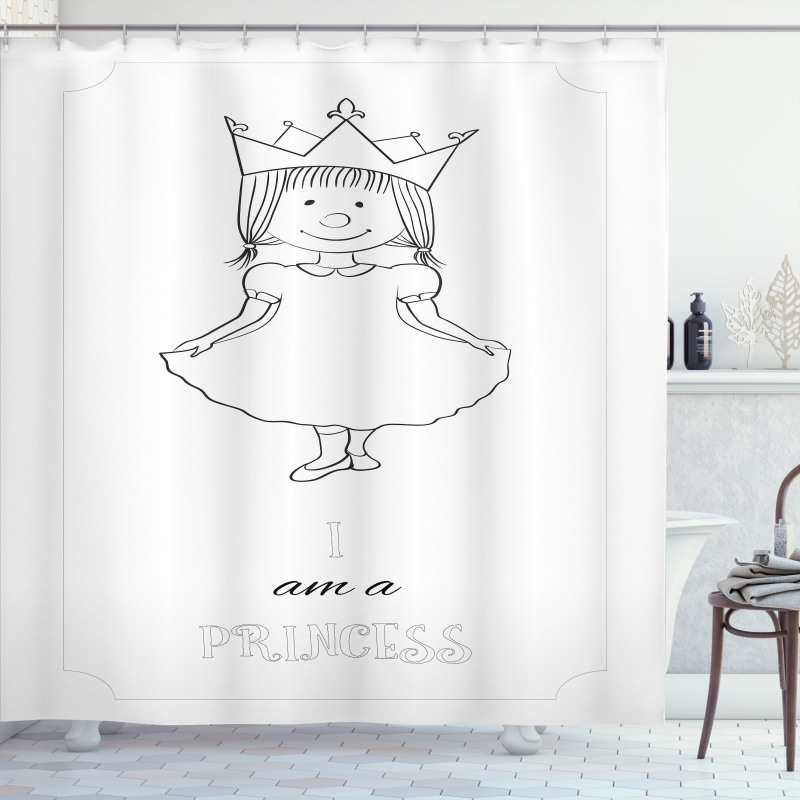 Girl in Crown Shower Curtain