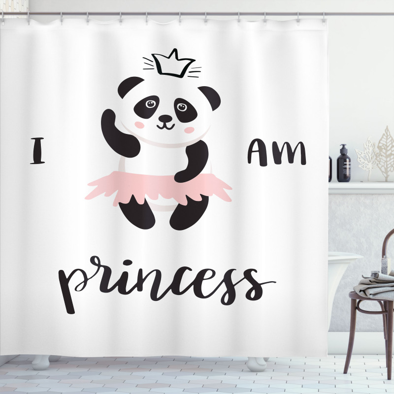 Ballerina Panda Shower Curtain