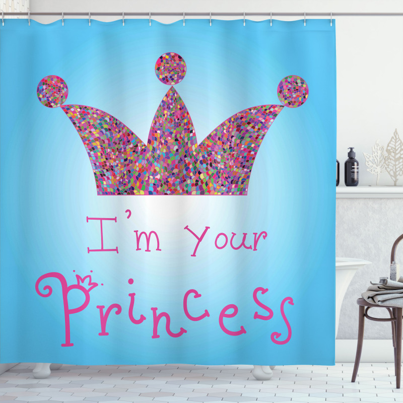 Mosaic Crown Tiara Shower Curtain