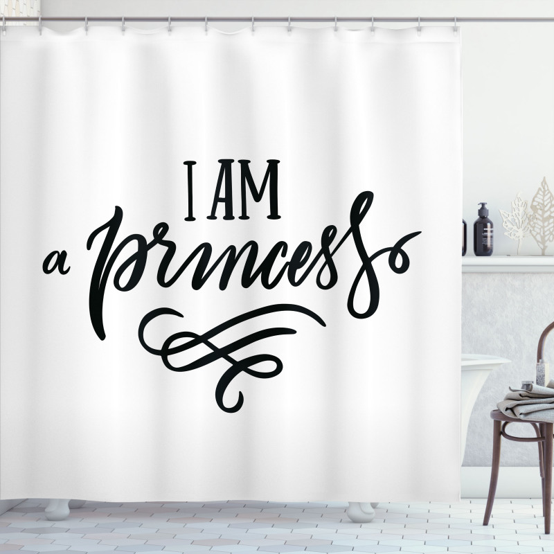 Girlish Words Shower Curtain