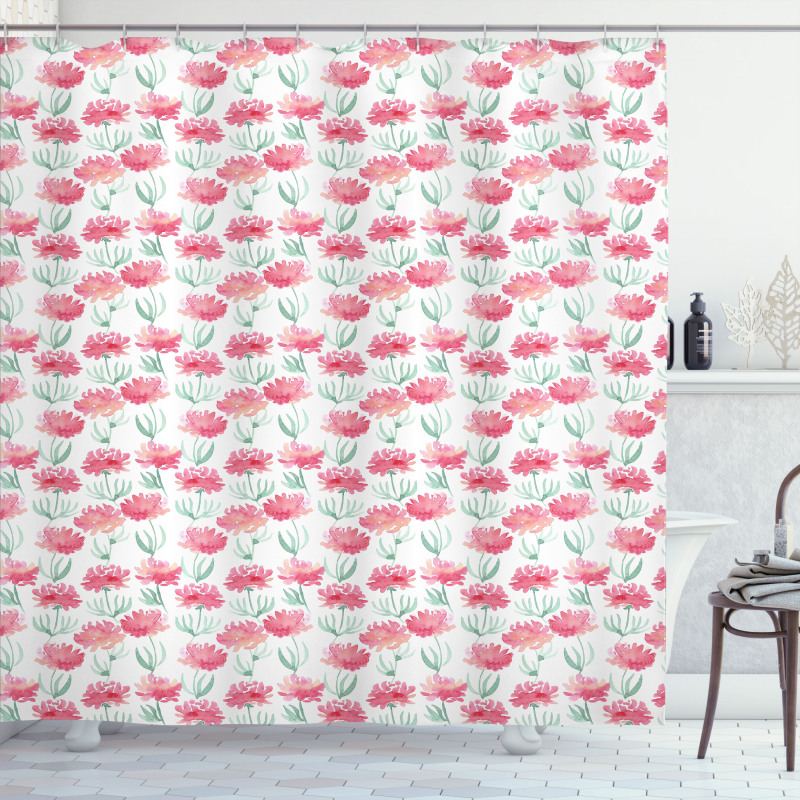 Fresh Blossoms Pastel Shower Curtain