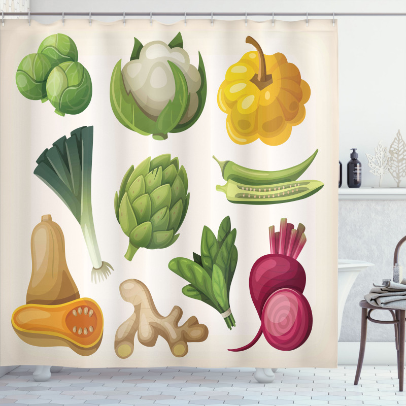 Exotic Fresh Food Shower Curtain