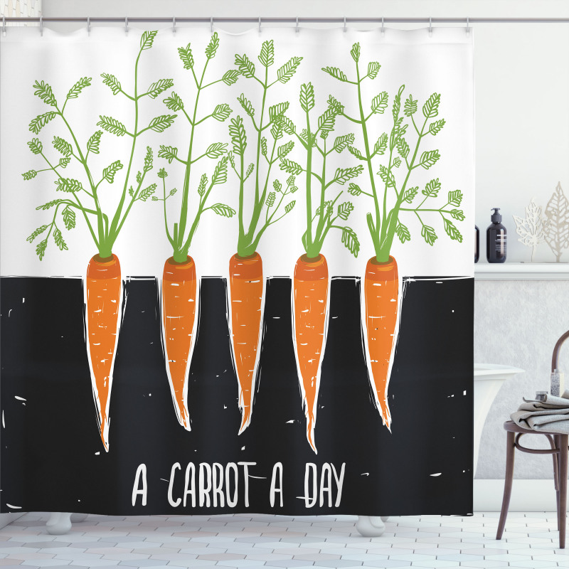 Growing Carrots Shower Curtain