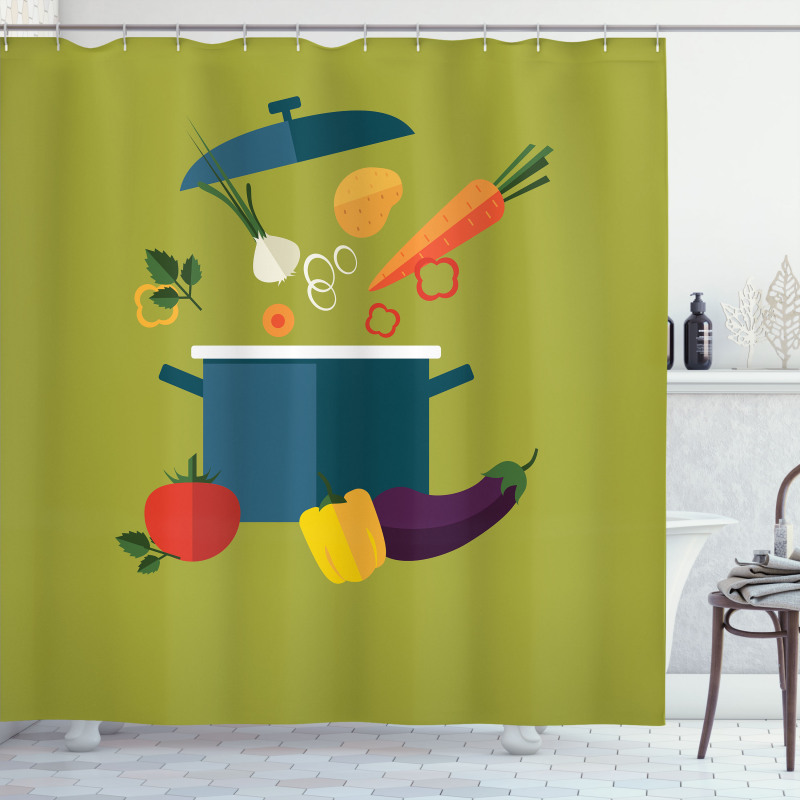 Vegetarian Soup Shower Curtain