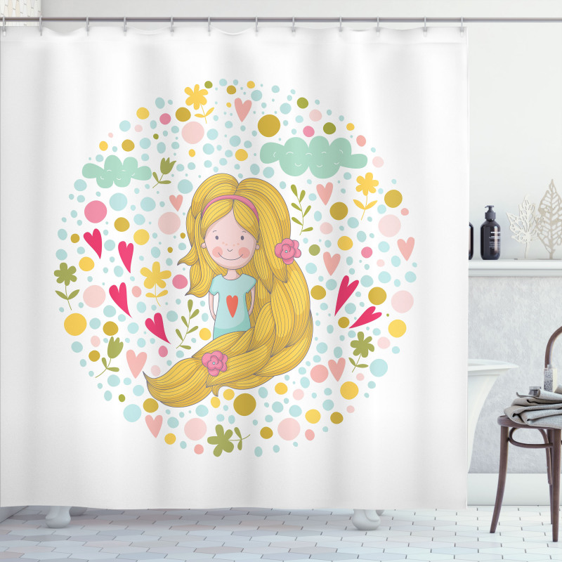 Cheerful Spring Kid Shower Curtain