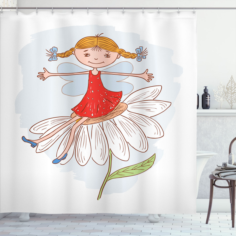 Ginger Haired Girl Shower Curtain