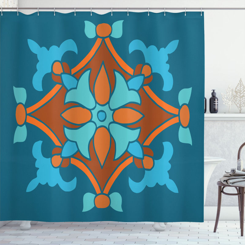 Folkloric Pattern Shower Curtain