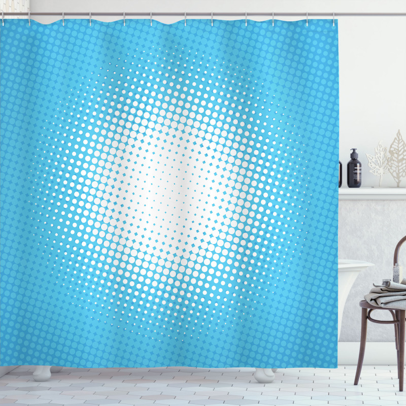 Sunny Haze Faded Dots Shower Curtain