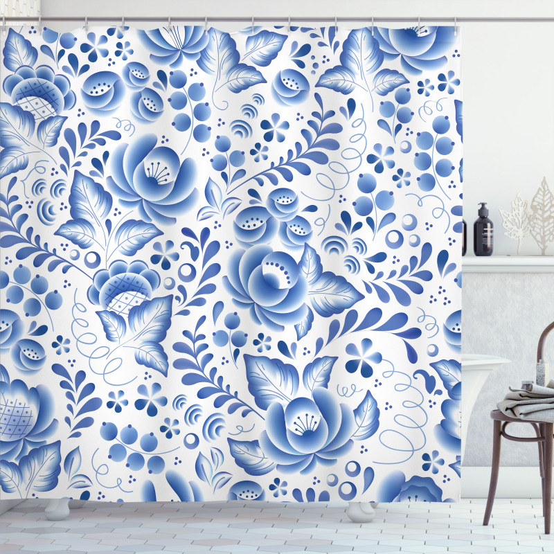 Porcelain Pattern Shower Curtain