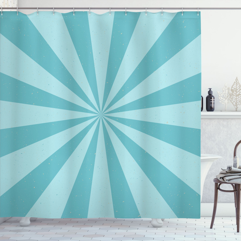 Dichromatic Radial Shower Curtain