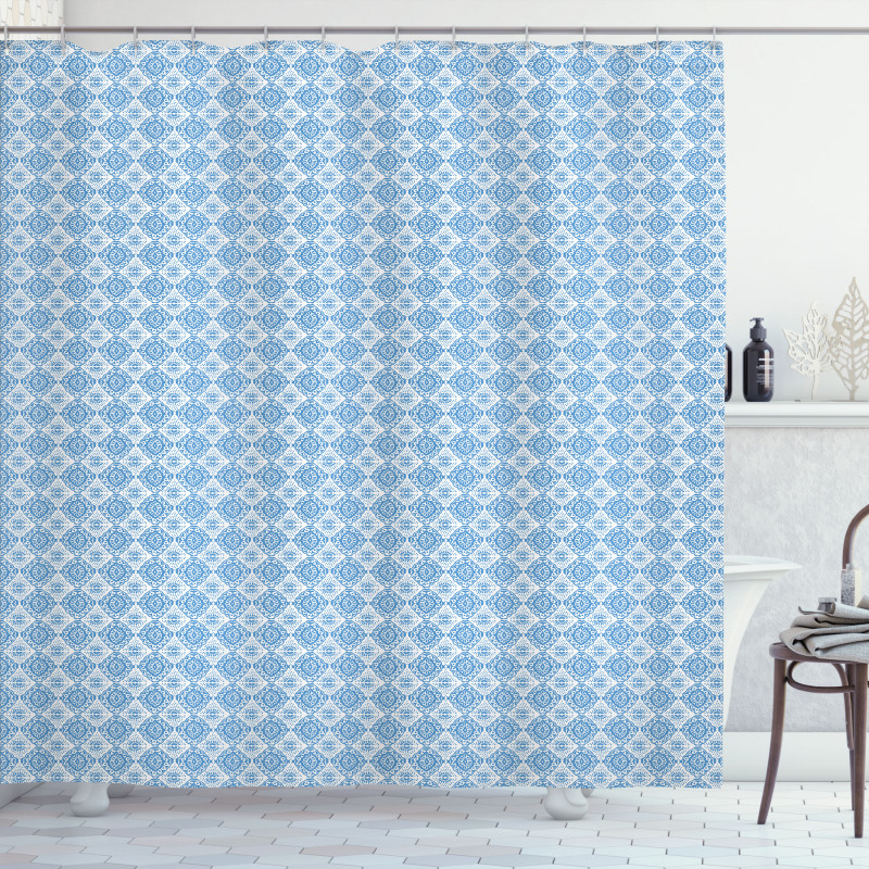 Floral Tile Shower Curtain