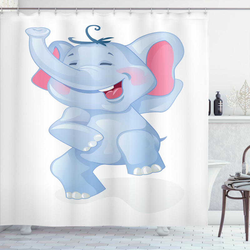 Funny Happy Cartoon Shower Curtain