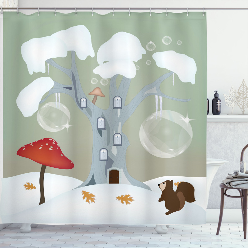 Amanita Muscaria Mushroom Shower Curtain