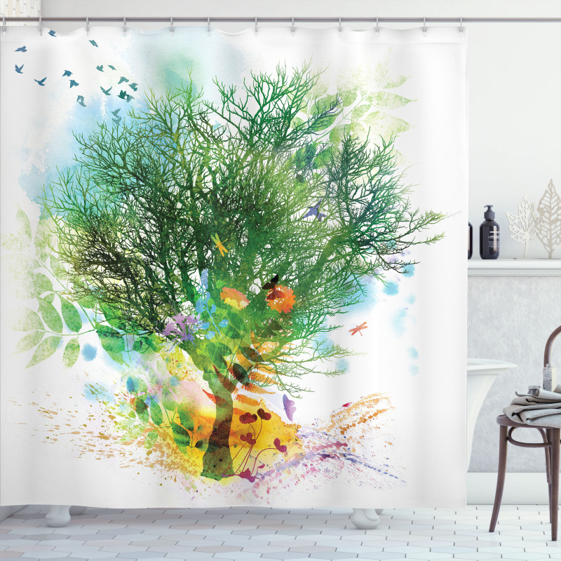 Multiple Exposure Nature Shower Curtain