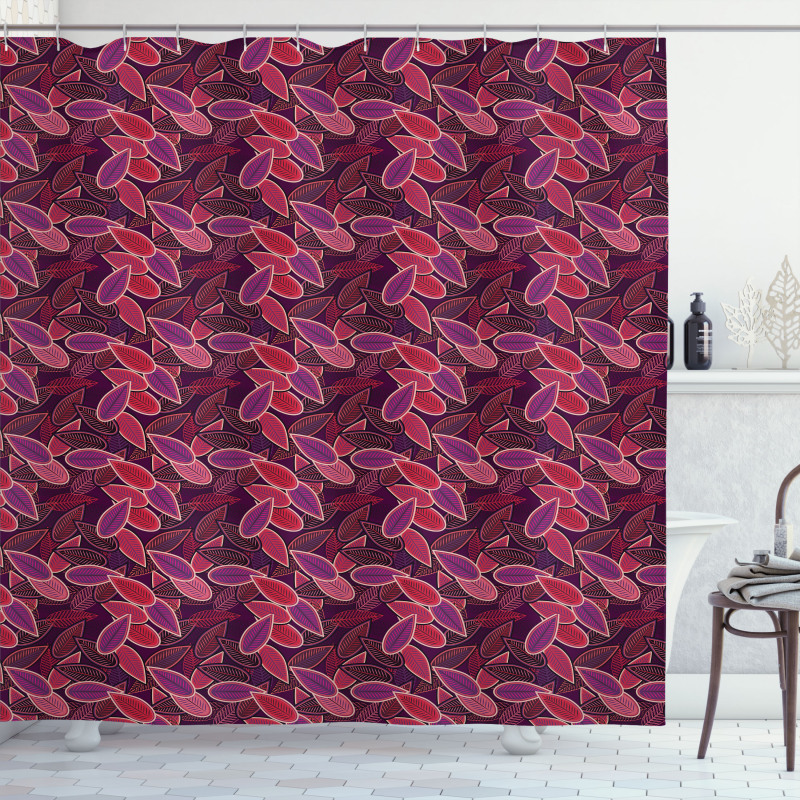 Abstract Leaves Foliage Shower Curtain