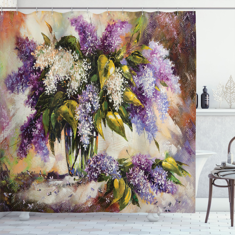 Impressionist Oil Paint Shower Curtain