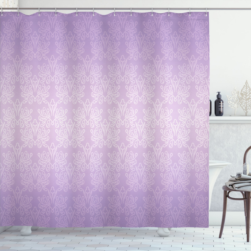 Baroque Swirl Motifs Shower Curtain