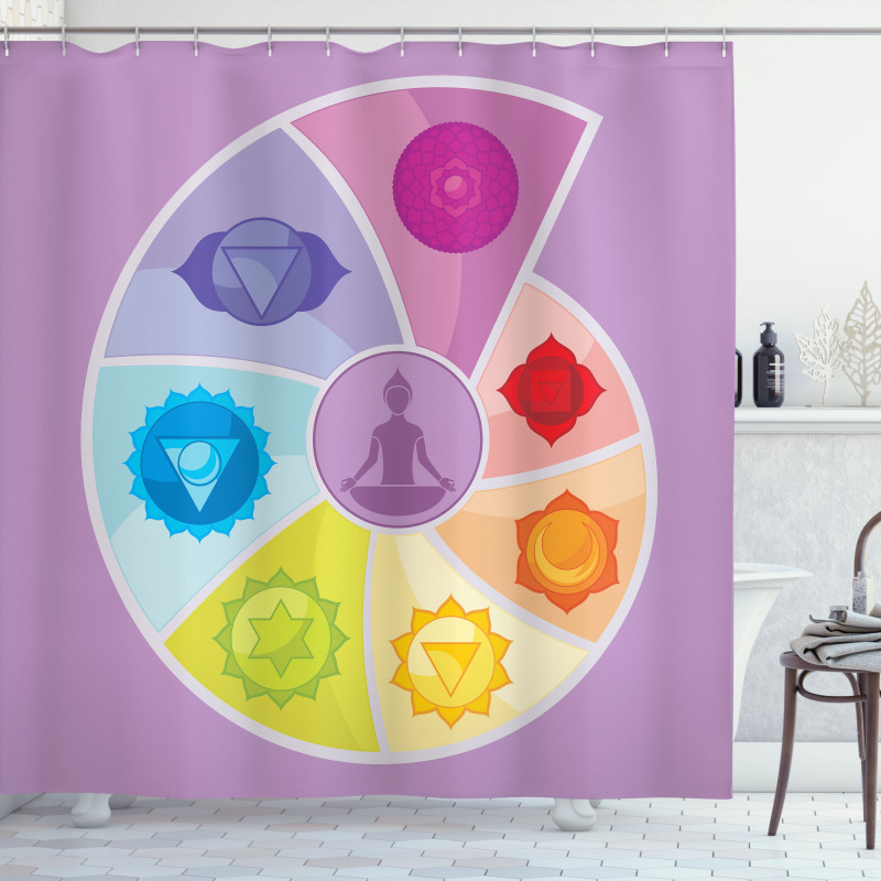 Partitioned Snail Shell Shower Curtain