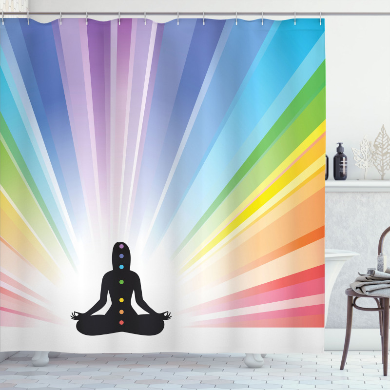 Soft Radial Energy Field Shower Curtain