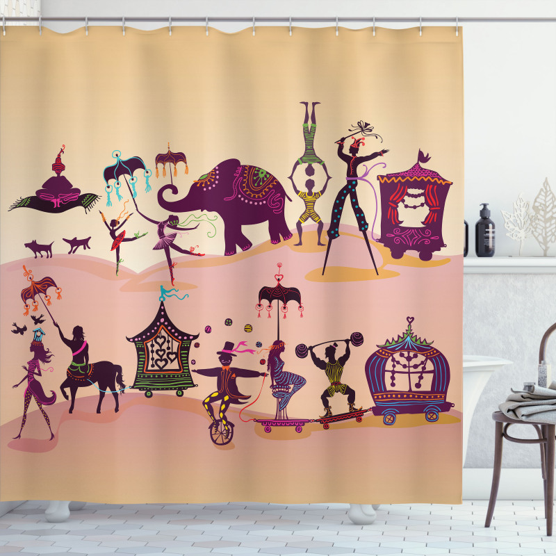 Oriental Fantasy Theme Shower Curtain