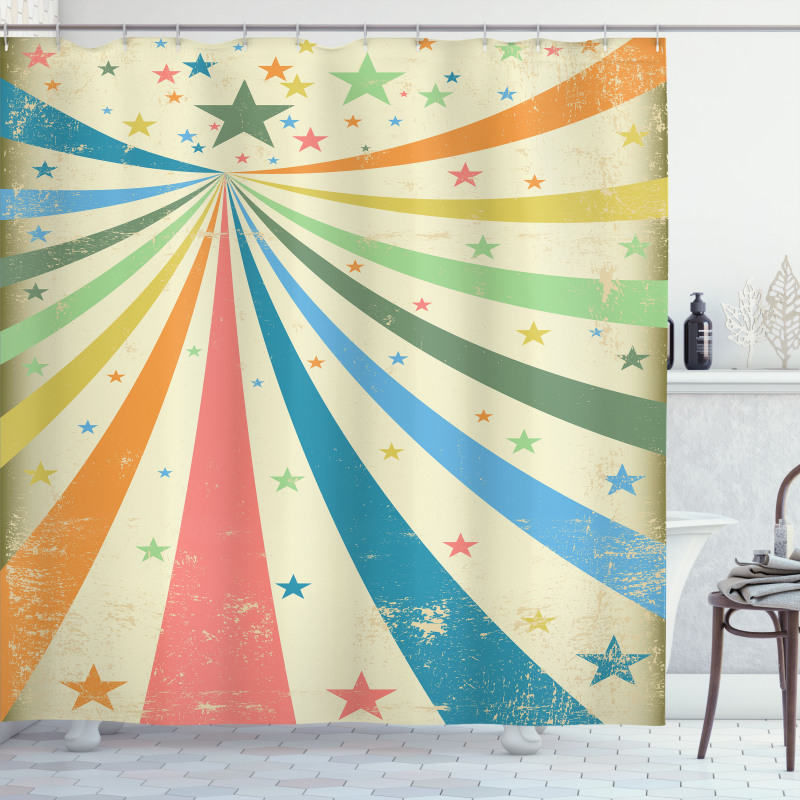 Rainbow Background Art Shower Curtain